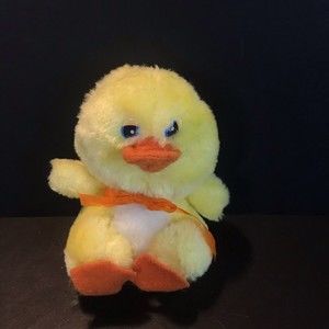 Vintage Duck Baby Chick Plush Crazy Eyes Animal House Stuffed Animal Toy Mini 5"